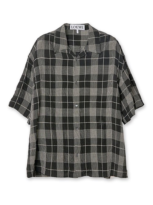 【LOEWE】チェックショートスリーブシャツ 2024SS 定価約30万円 LOEWE】チェックショートスリーブシャツ 2024SS 定価約30万円 LOEWE