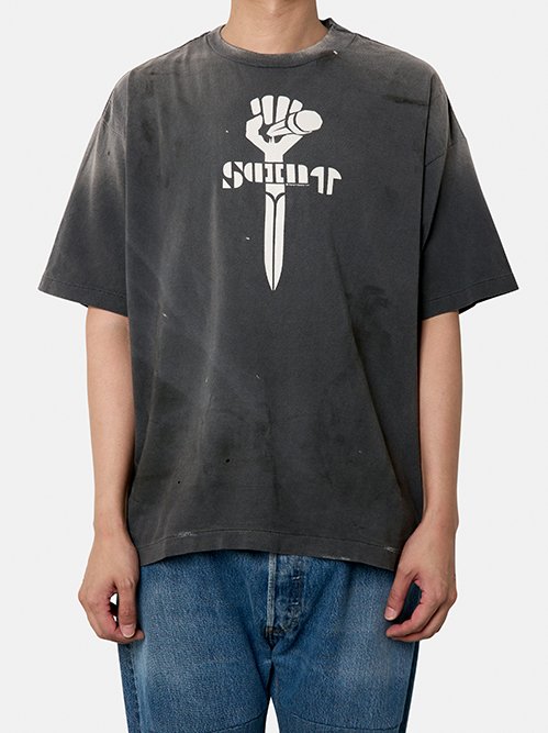 SAINT Mxxxxxx ブラックレターTシャツ Mサイズ セント マイケル - ©️SAINT Mxxxxxx | SS TEE/FIST-Black-Mの