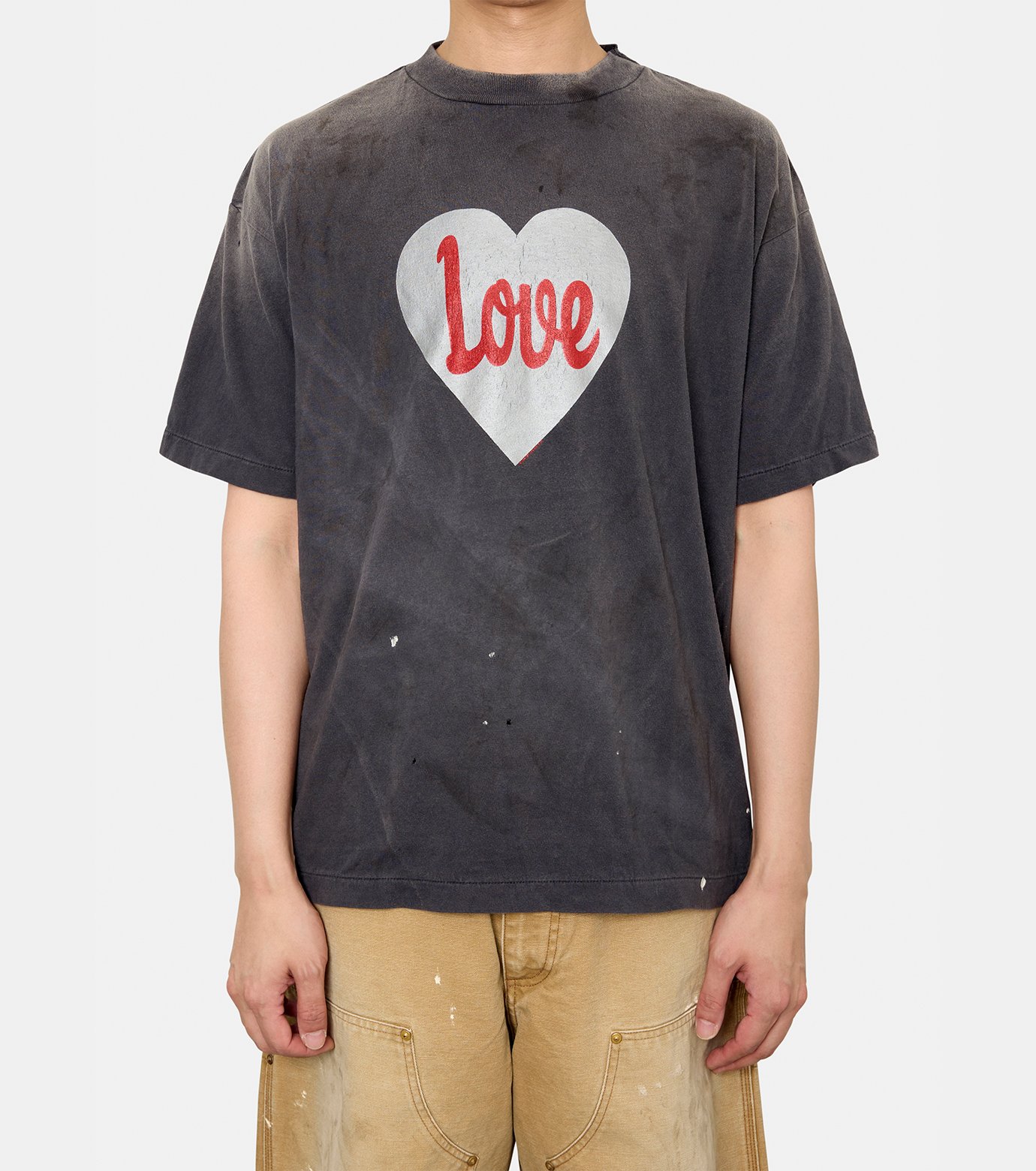 SAINT MICHAEL/セントマイケル/HEART LOVE SS TEE BLACK | ROYAL