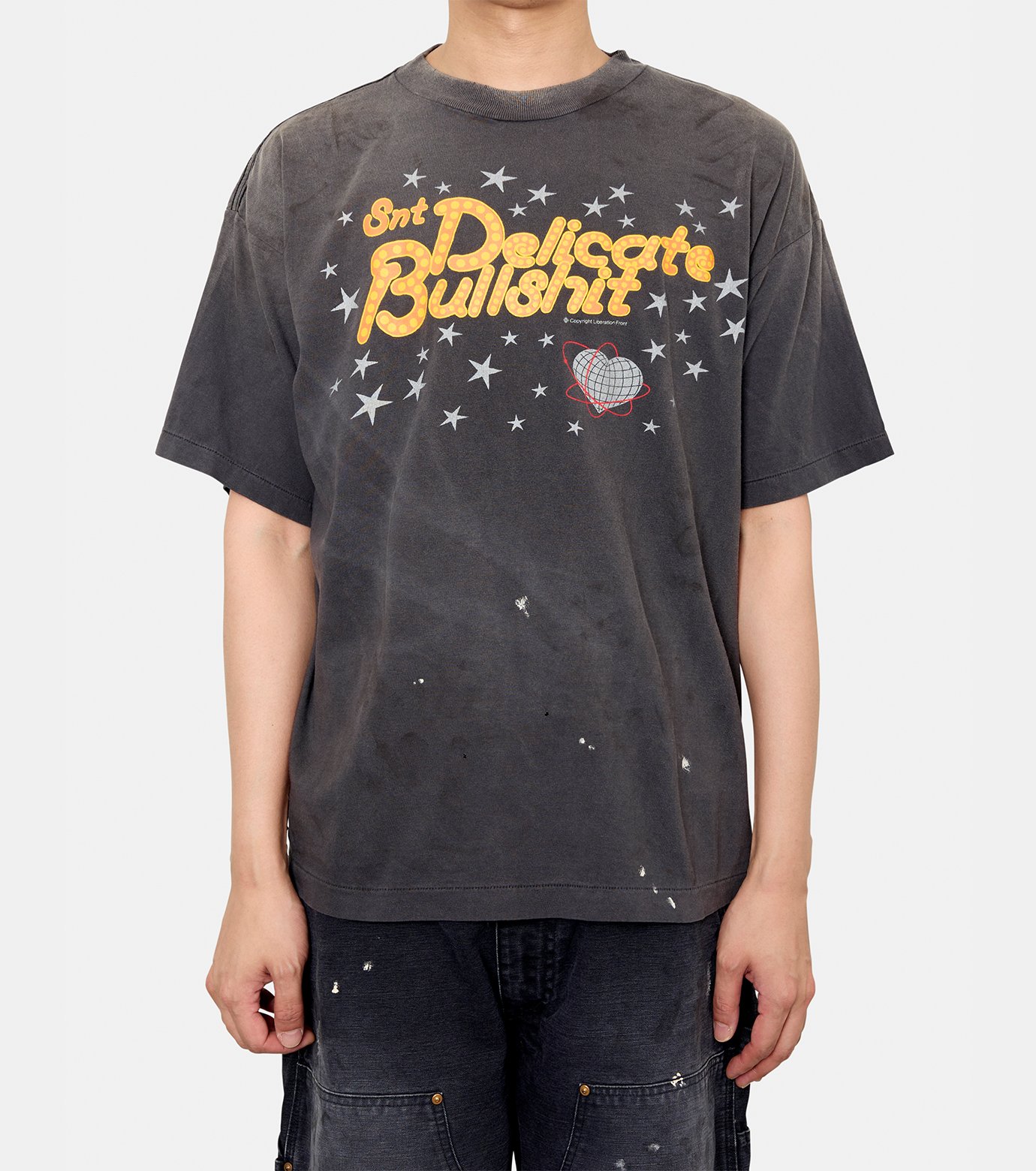 【SAINT MXXXXXX】DELICATE BULLSHIT 半袖 クルーネック Tシャツ SAINT MXXXXXX】DELICATE BULLSHIT 半袖 クルーネック Tシャツ