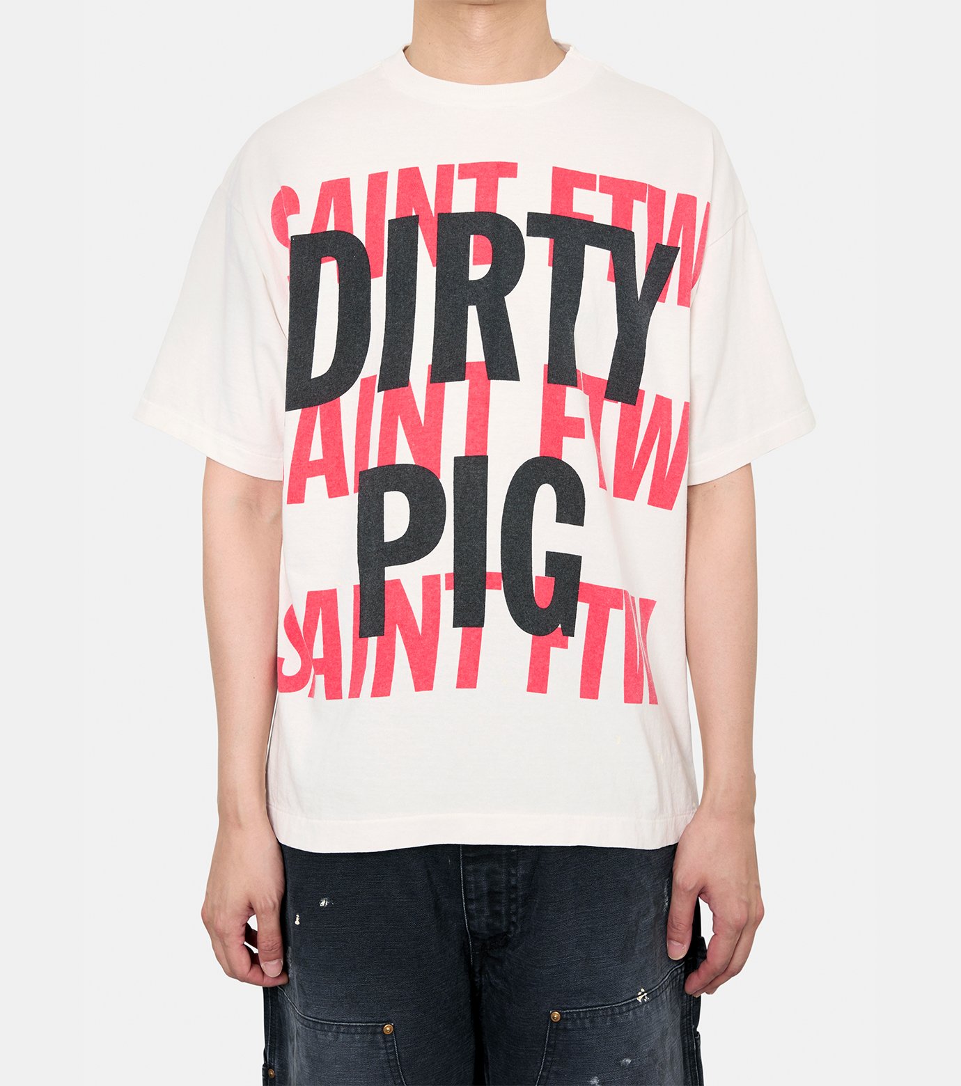 セント マイケル - ©️SAINT Mxxxxxx | SS Tee DIRTY PIG-White-Sの