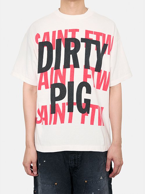 【SAINT Mxxxxxx】SS TEE DIRTY PIG WHITE /Tシャツ/要在庫確認 SM-HR8-0000-021/SS TEE/DIRTY PIG(M WHITE): SAINT MXXXXXX