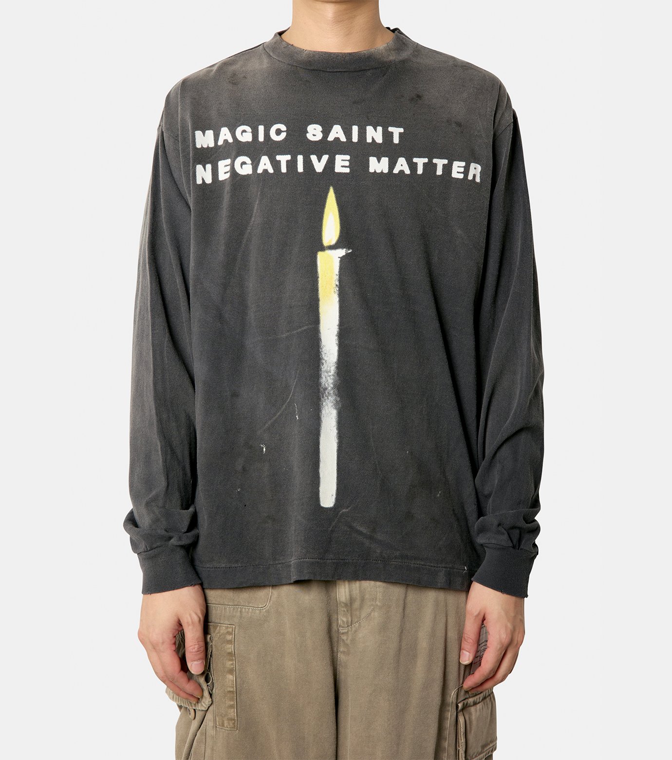 SAINT MICHAEL CANDLE LS TEE ブラック M SAINT Mxxxxxx (CANDLE LS TEE) BLACK - FAMLEST