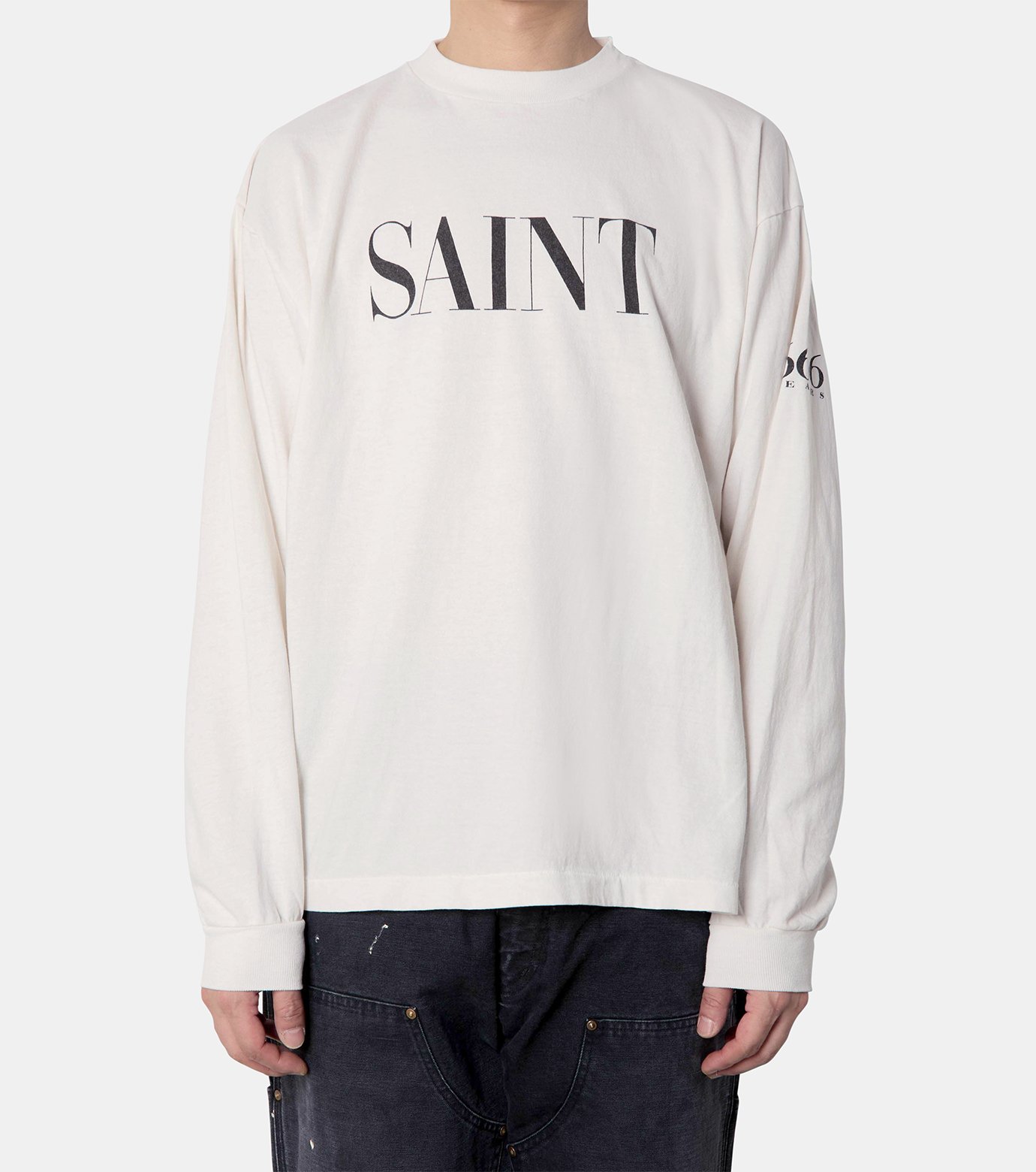 『saint TEE 白赤 L』 セント マイケル - ©️SAINT Mxxxxxx | LS TEE/LOVE-White-XXLの