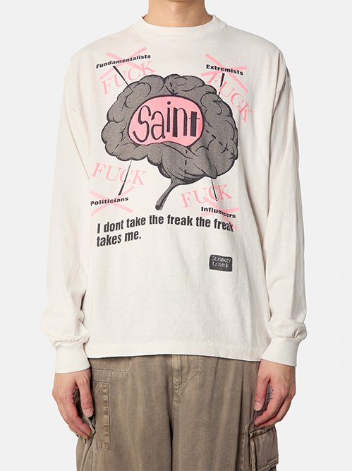【思考も感性も解き放て】SAINT Mxxxxxx LS TEE/BRAIN / WHITE 思考も感性も解き放て】SAINT Mxxxxxx LS TEE/BRAIN / WHITE