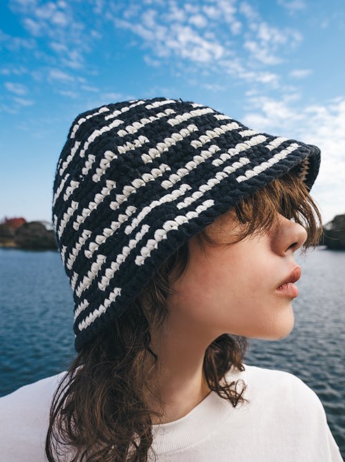 セントマイケル　KNIT BUCKET HAT SAINT M×××××× - セントマイケル25SS KNIT BUCKET HAT (SM-HR8