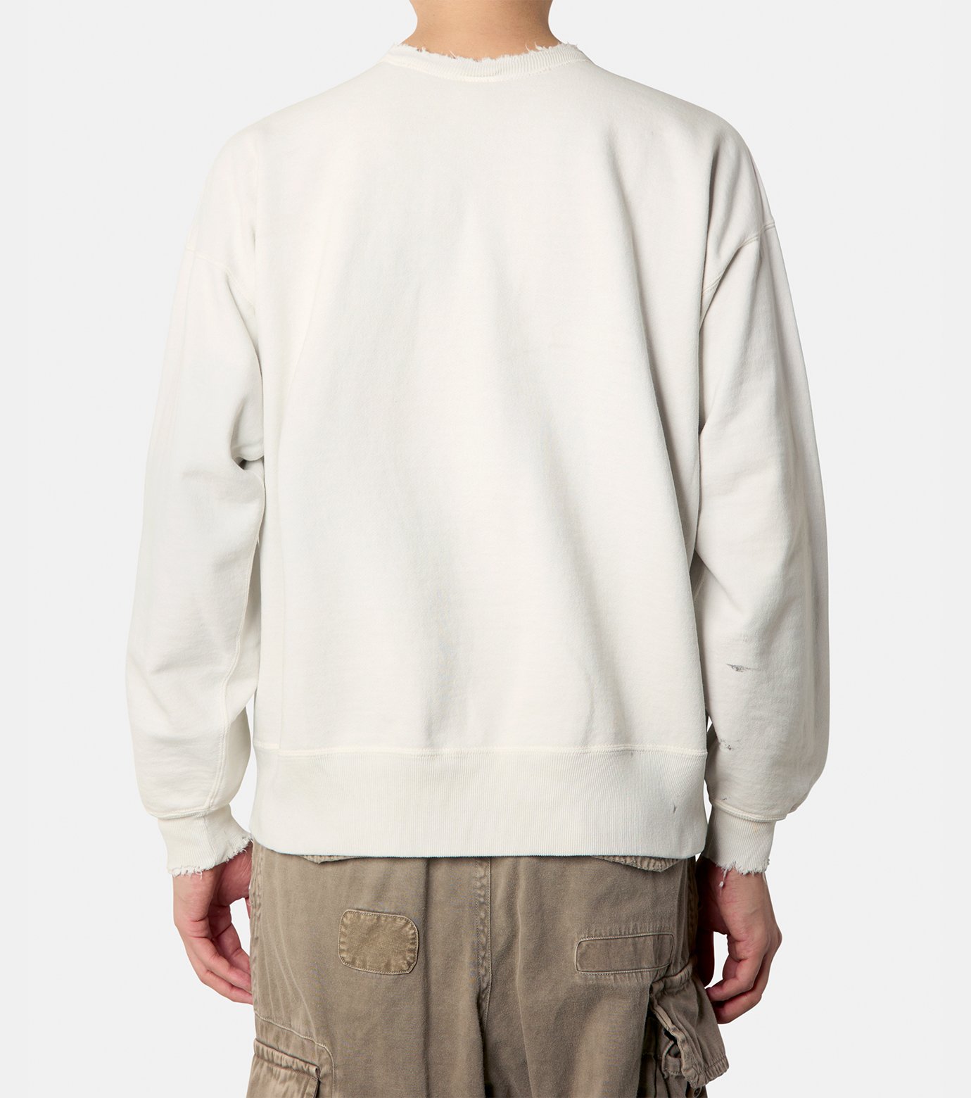 【SAINT MICHAEL】セントマイケル/BJ_CREW NECK SWEAT/YOUNG SAINT MICHAEL/BJ_CREW NECK SWEAT/YOUNG/WHT