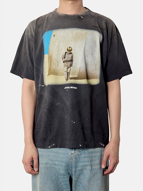 セント マイケル - ©️SAINT Mxxxxxx | SW_SS Tee Anakin-Black-Mの