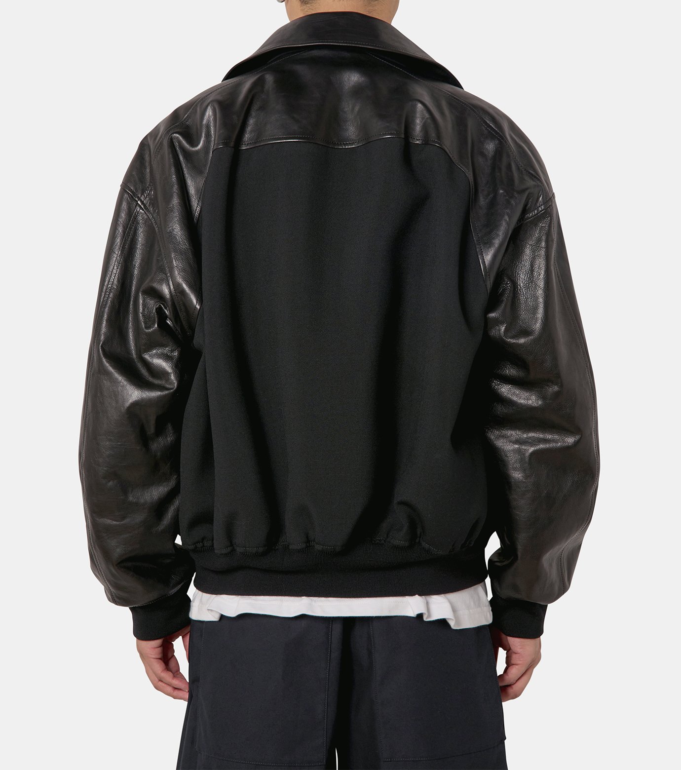 ジル サンダー - JIL SANDER | BLOUSON 93 W LEATHER-Black-48の