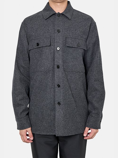 ジル サンダー - JIL SANDER | SHIRT JACKET 02-Gray-46の通販