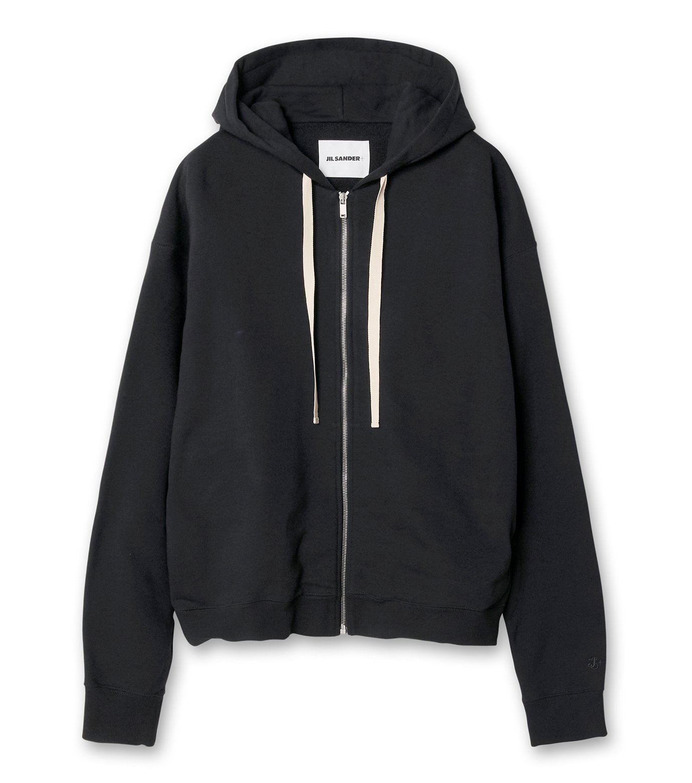 ジル サンダー - JIL SANDER | ZIPPED HOODIE EMB-Black-Lの通販
