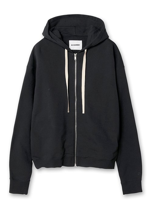 JIL SANDER ZIPPED HOODIE EMB