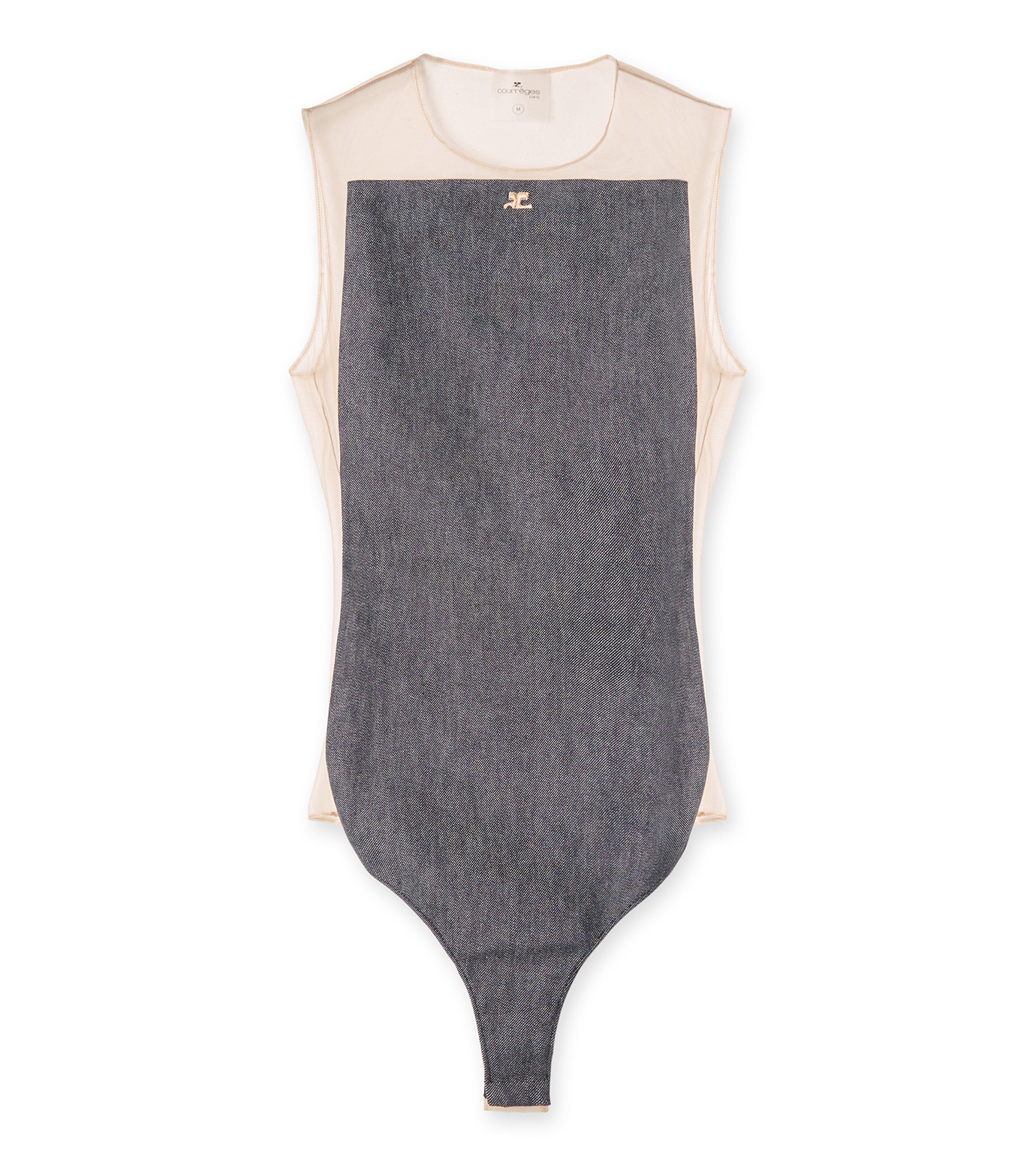 COURREGES Frame Illusion キャディ メッシュ ボディスーツ クレージュ - courrèges | Frame Illusion Bodysuit-Indigo-Sの
