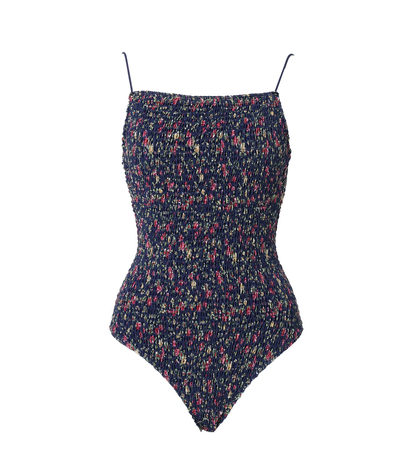 水着・ラッシュガード MIZUASOBI Spaghetti Flower Swimsuit ミズアソビ - MIZUASOBI | Spaghetti Flower Swimsuit-Navy-Fの通販
