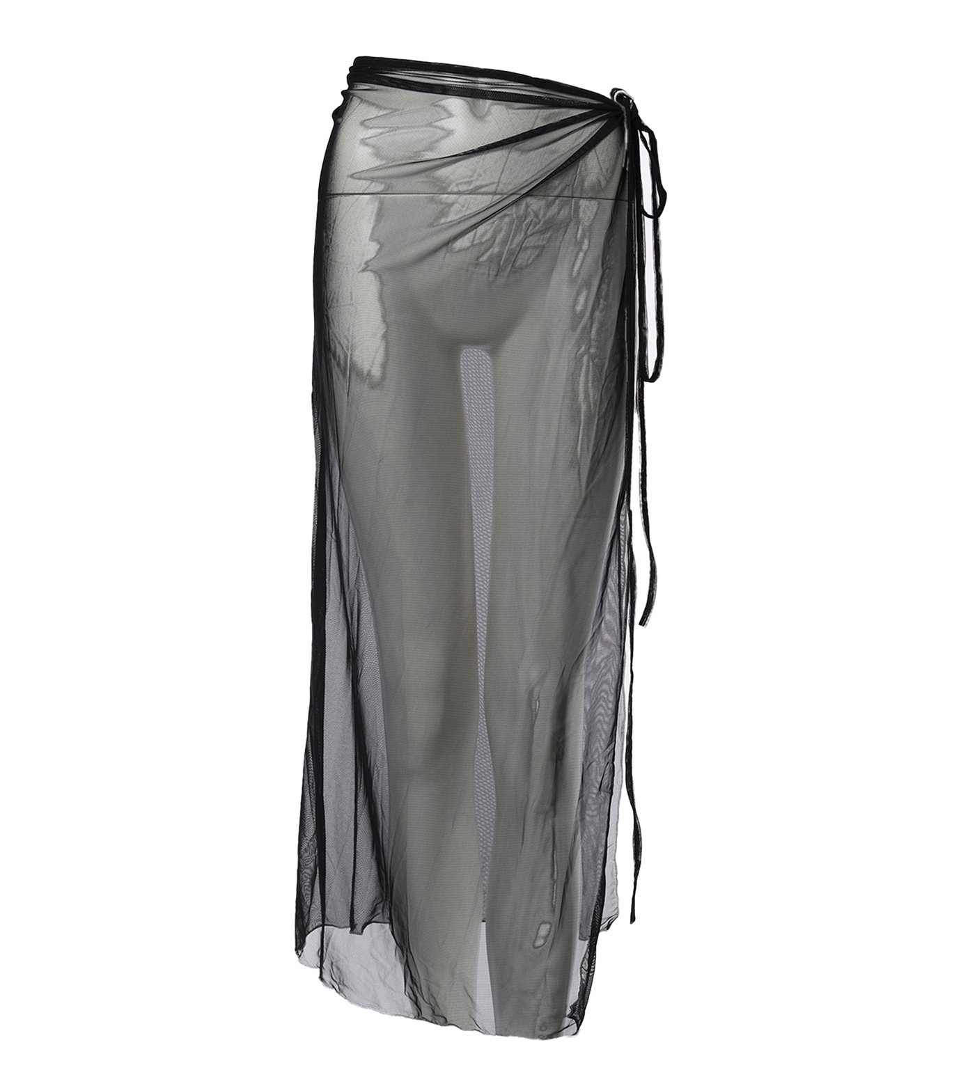 ミズアソビ - MIZUASOBI | Sheer Wrap Skirt-Black-Fの通販 | RESTIR