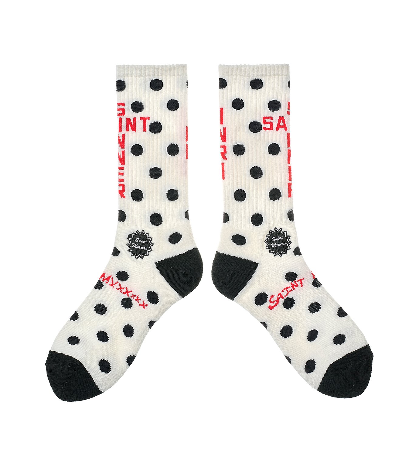 セントマイケル 正規品 SOCKS 新品 Saint Mxxxxxx White セント マイケル - ©️SAINT Mxxxxxx | SOCKS/DOT-White-Mの通販
