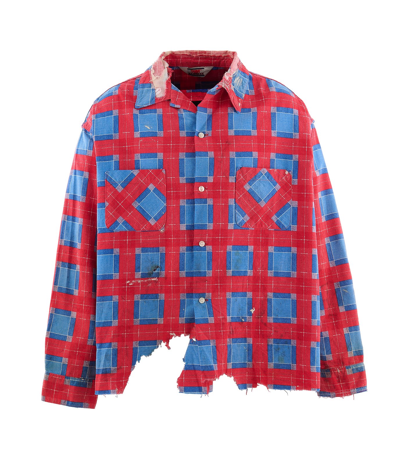 セント マイケル - ©️SAINT Mxxxxxx | PRINT CHECK SHIRT-Multi