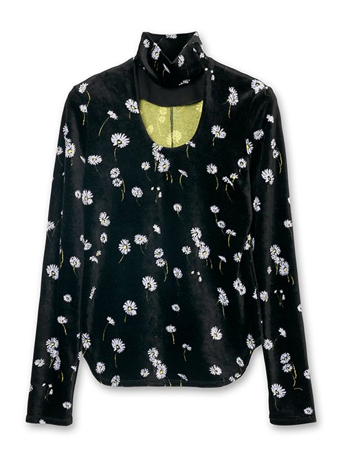 マメ クロゴウチ - Mame Kurogouchi | Velour Jersey Floral High
