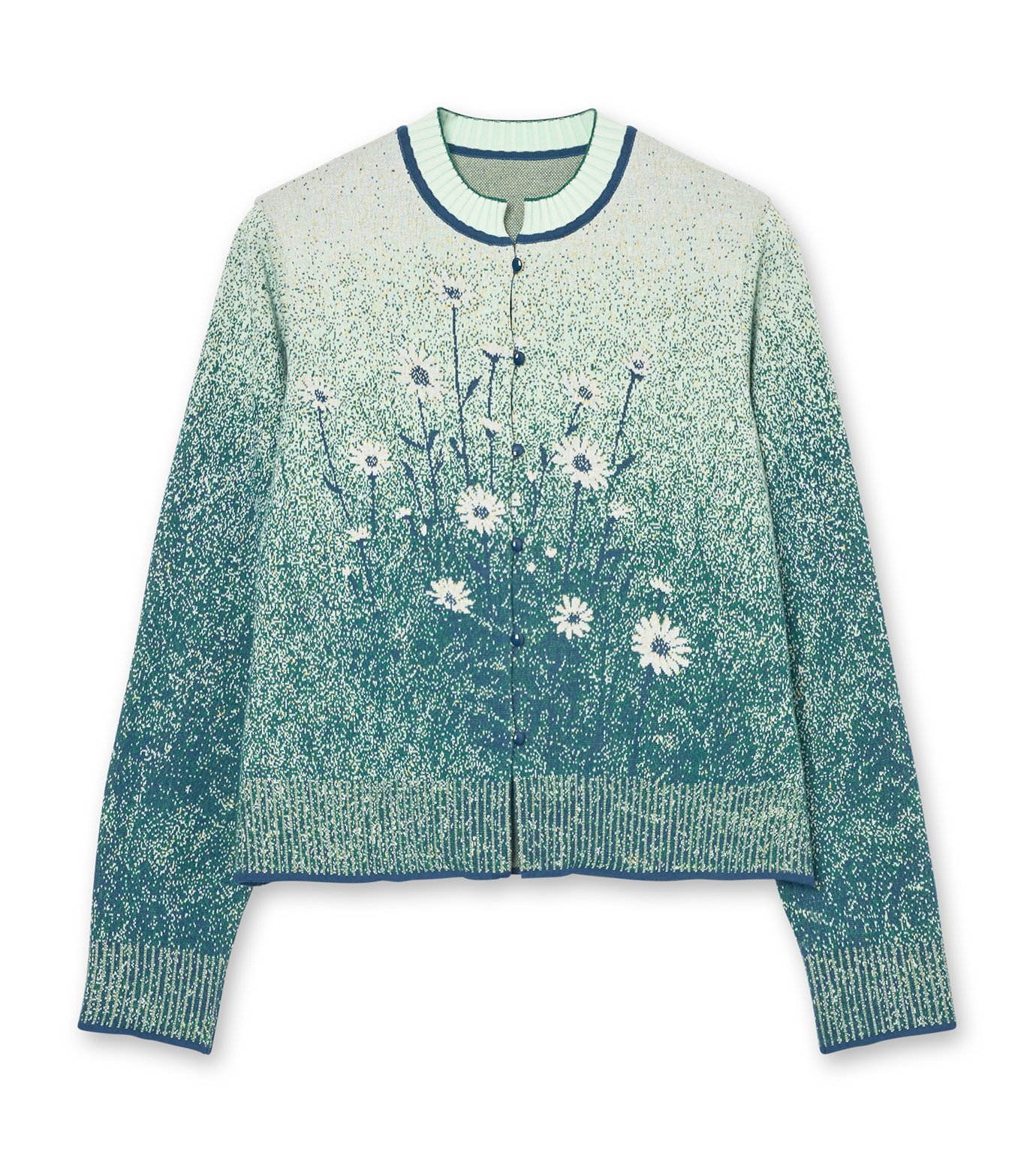 R*読様 Mame Kurogouchi マメ　ジャガードキルトベスト　サイズ1 マメ クロゴウチ - Mame Kurogouchi | Floral Jqd Graphic Knit