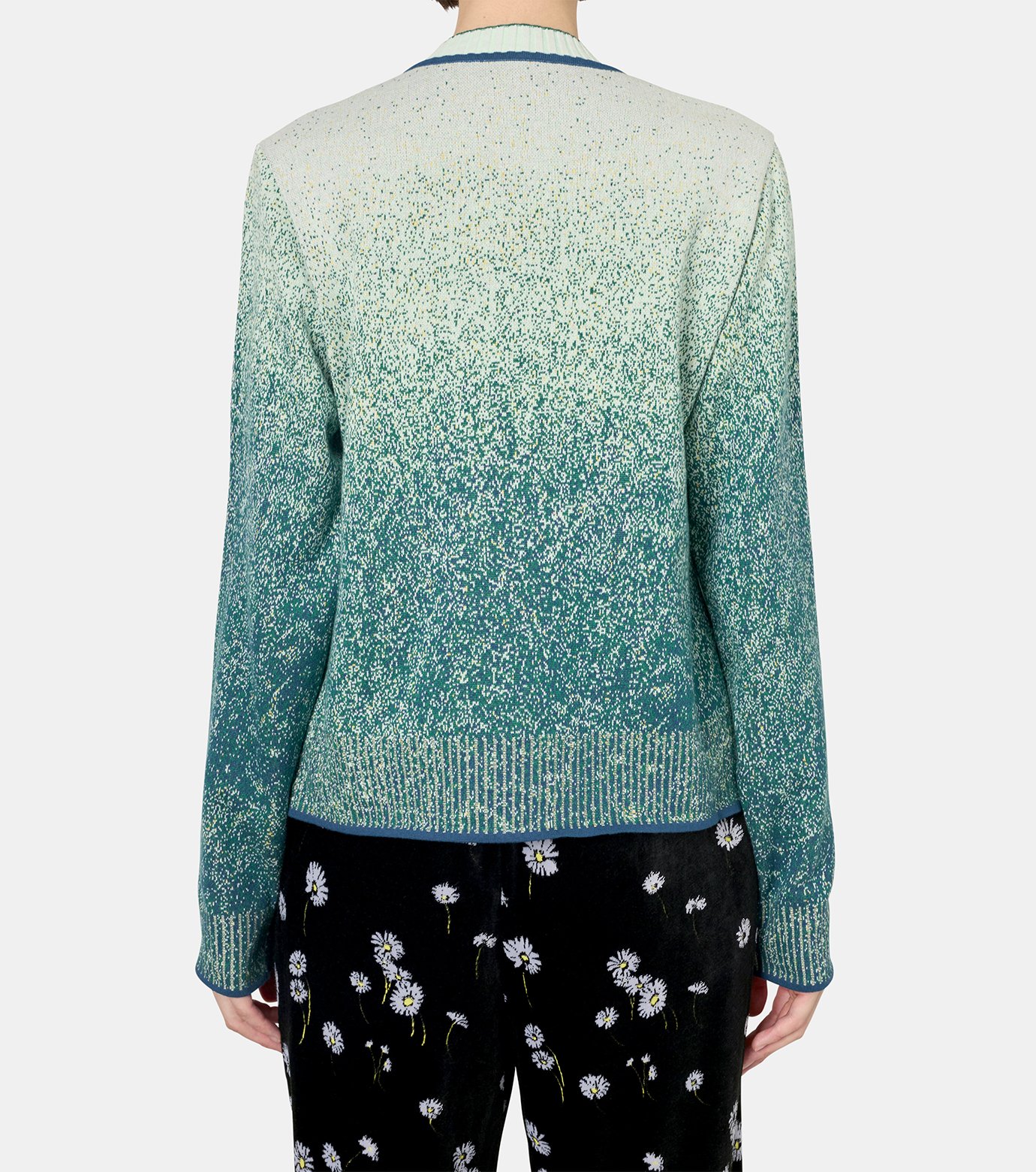 マメ クロゴウチ - Mame Kurogouchi | Floral Jqd Graphic Knit