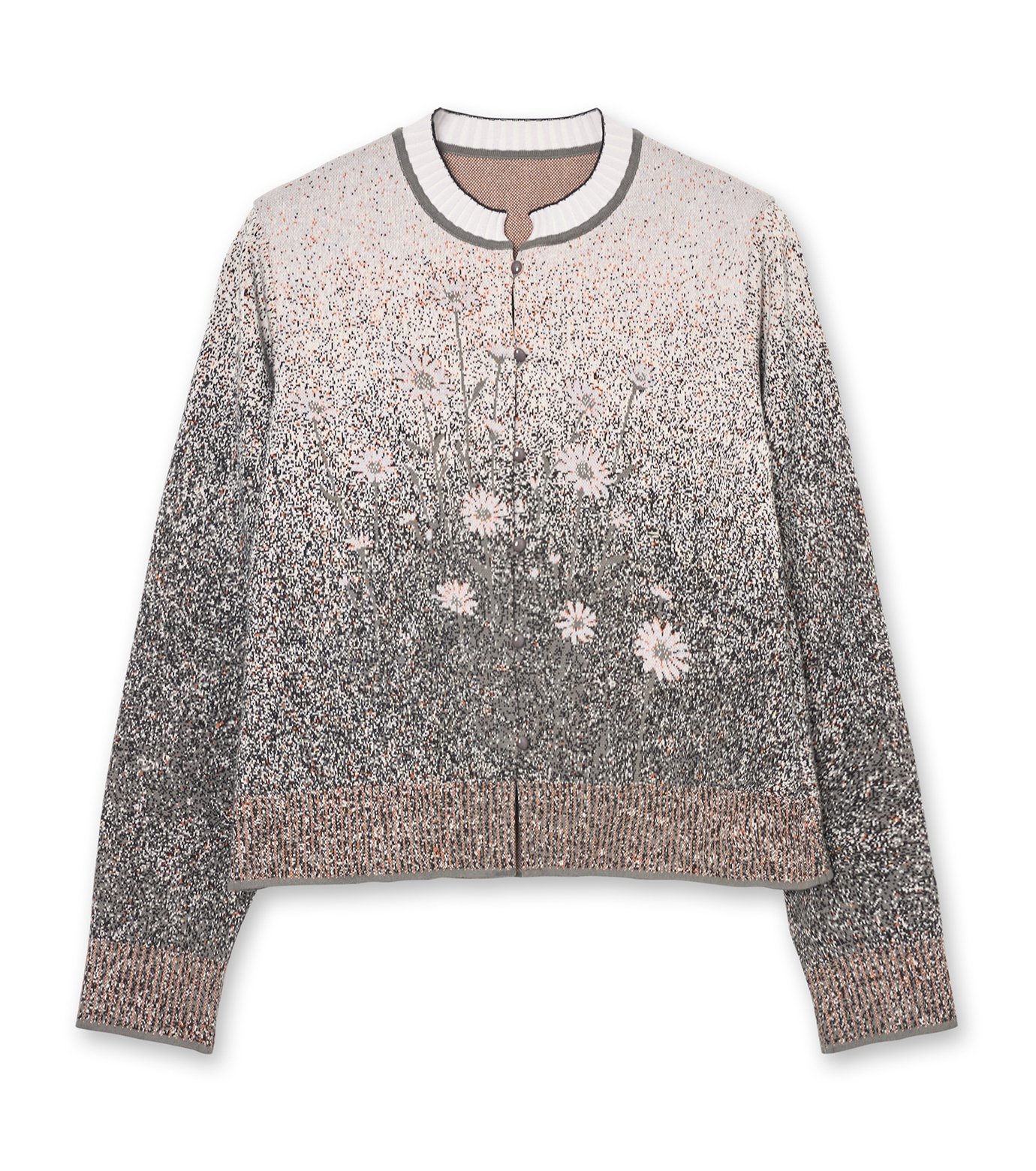 マメ クロゴウチ - Mame Kurogouchi | Floral Jqd Graphic Knit