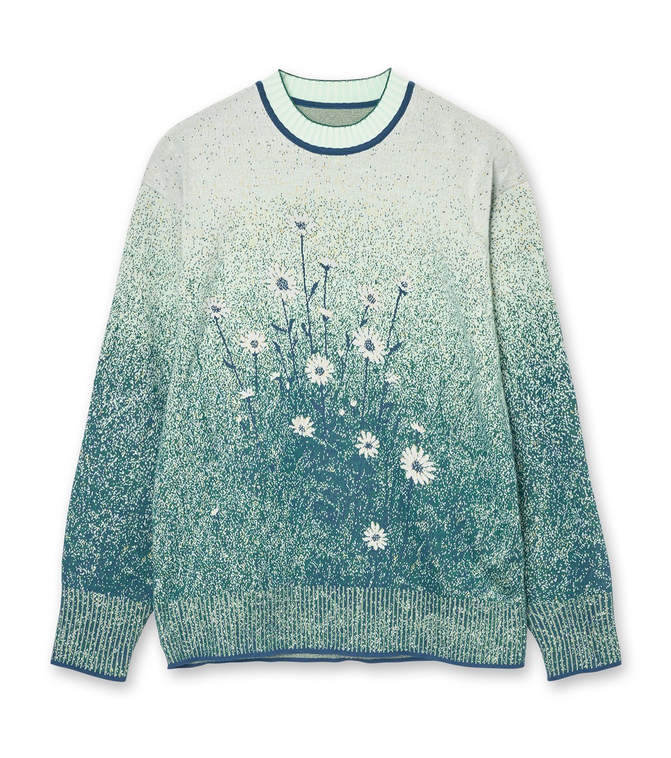 マメ クロゴウチ - Mame Kurogouchi | Floral Jqd Graphic Knit