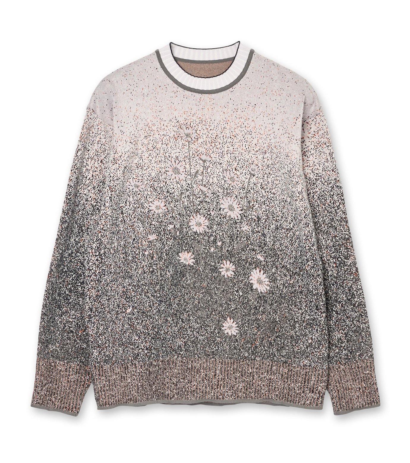 マメ クロゴウチ - Mame Kurogouchi | Floral Jqd Graphic Knit