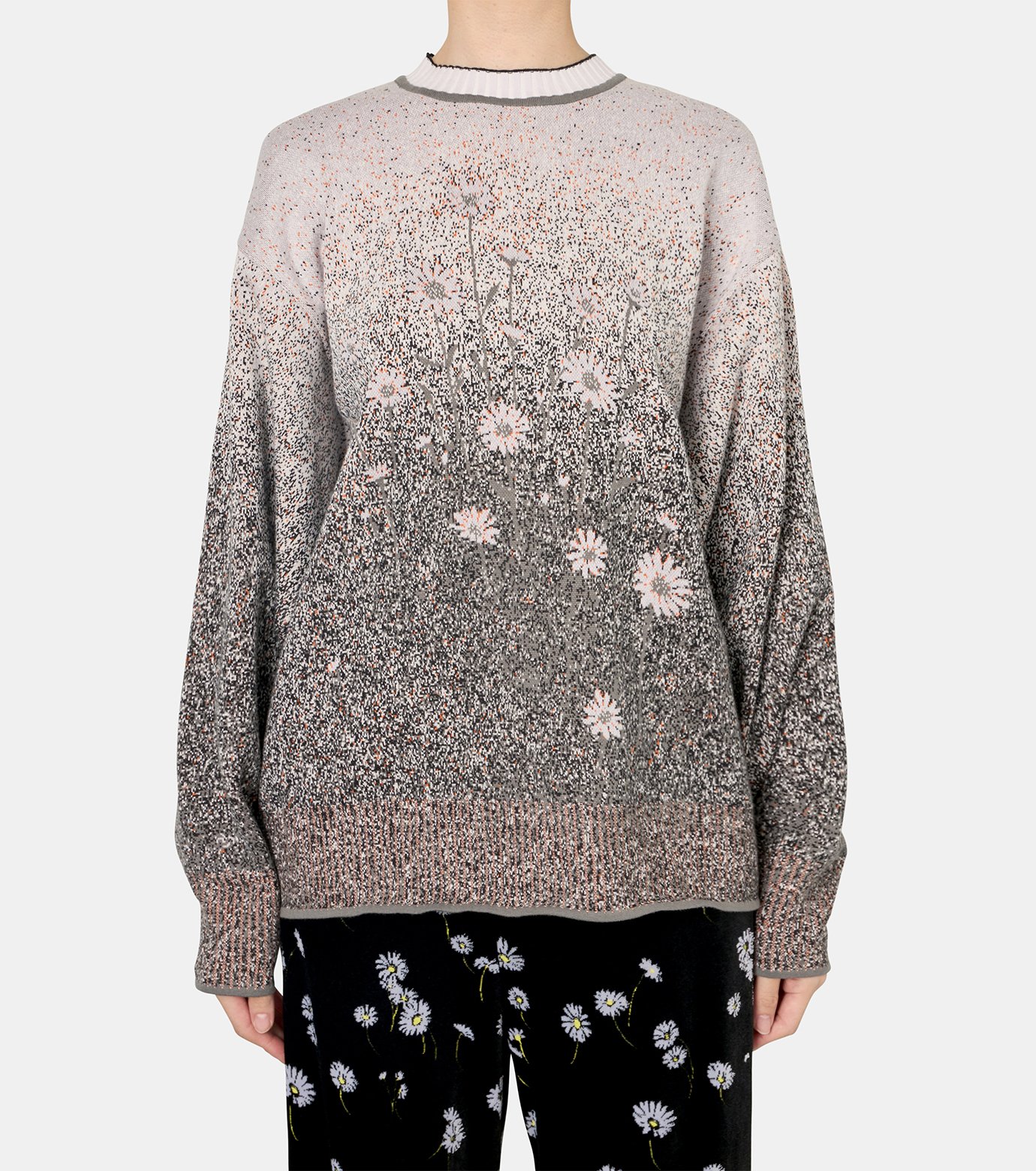 mamemameページ マメ クロゴウチ - Mame Kurogouchi | Floral Jqd Graphic Knit