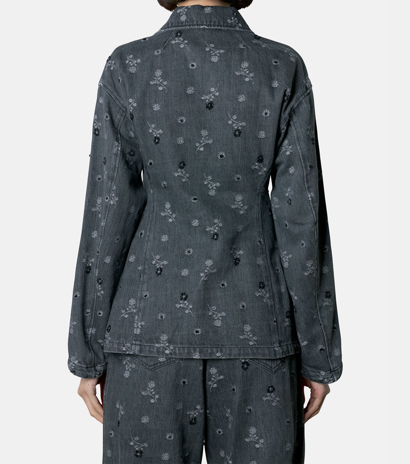 マメ クロゴウチ - Mame Kurogouchi | Flower Motif Denim | RESTIR