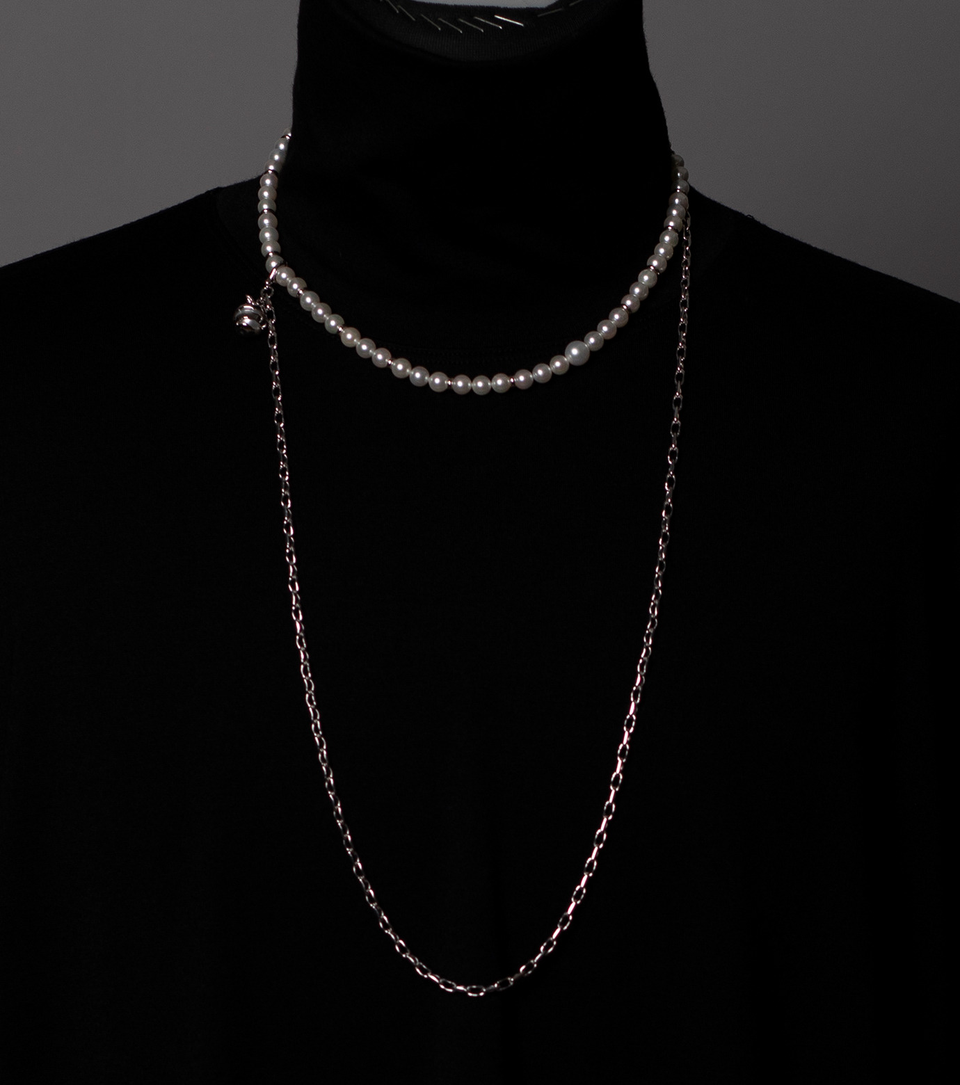 マロ - maraw | maraw pearl chain necklace long-Silver-Lの通販 