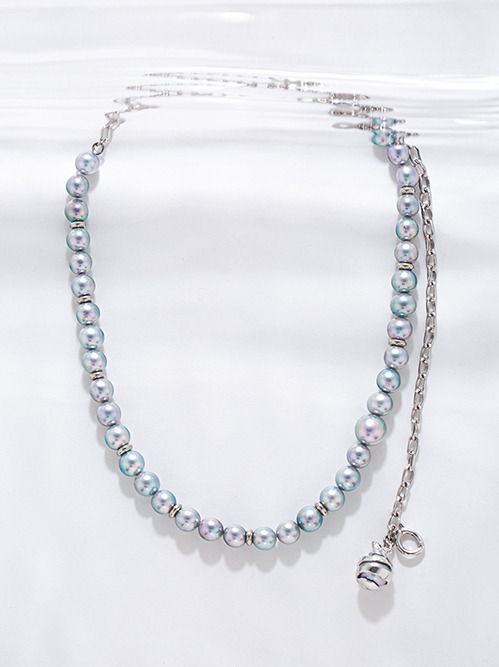 マロ - maraw | maraw pearl chain necklace short-Blue-Sの通販 