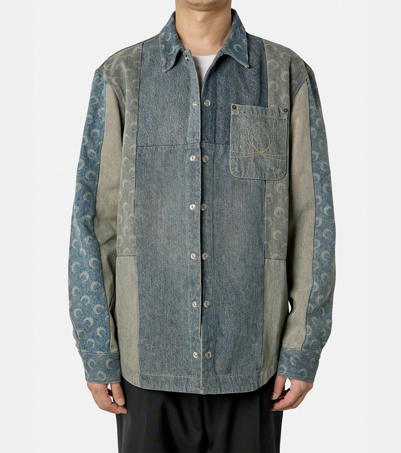 マリーン セル - MARINE SERRE | REGENERATED DENIM BUTTON DOWN