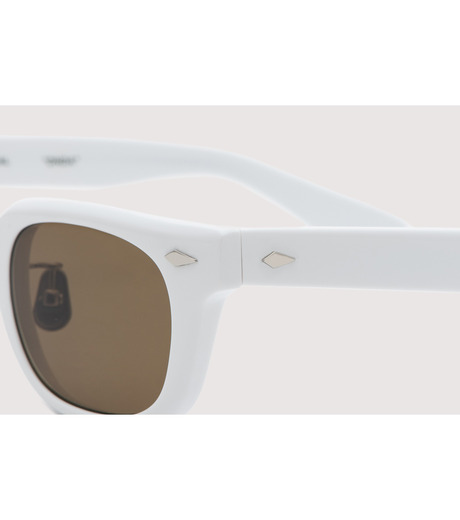 NOCHINO OPTICAL ONDA サングラス ホワイト/オリーブ ノチノオプティカル - NOCHINO OPTICAL | 