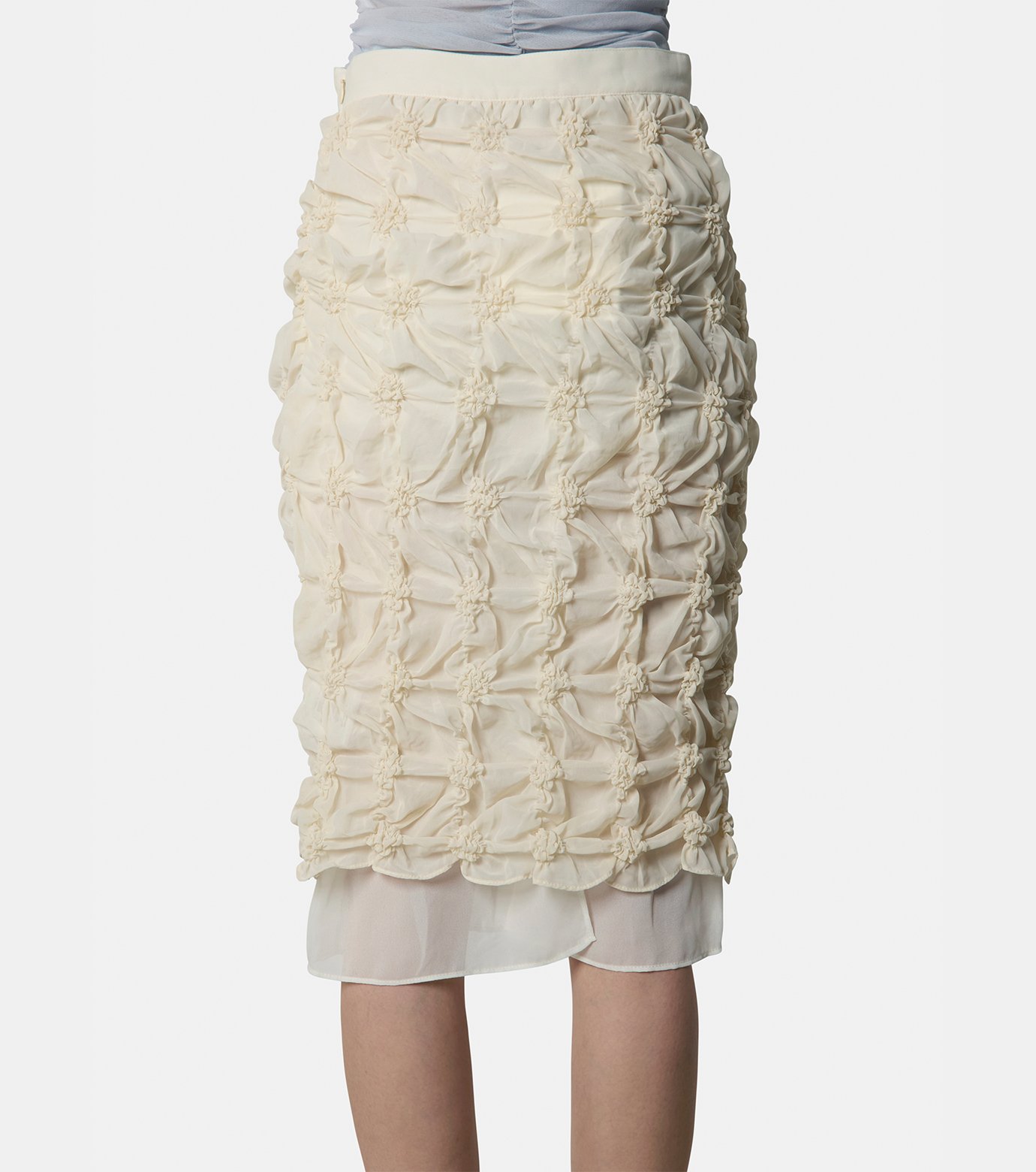 ロク - Rokh | Scruncked Chiffon Skirt-Off White-36の通販