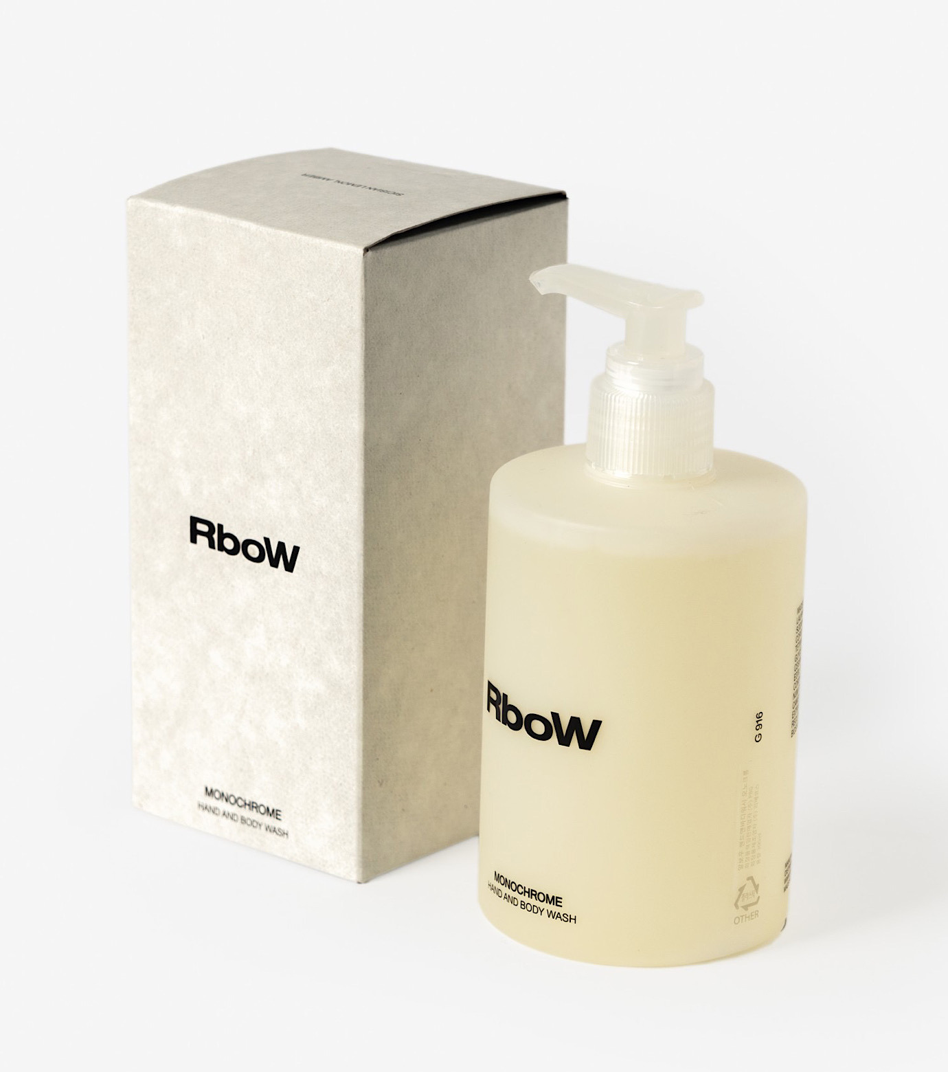 RboW ハンドアンドボディローション ポンプ式 ホワイト MONOCHROME HAND AND BODY WASH／RboW（ハンド＆ボディソープ