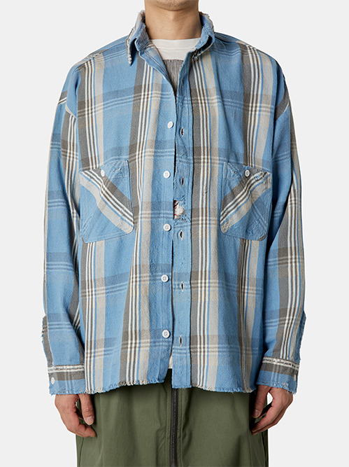 SAINT Mxxxxxx セントマイケル　新作 flannel Brue XL SAINT Mxxxxxx セントマイケル 新作 flannel Brue XL