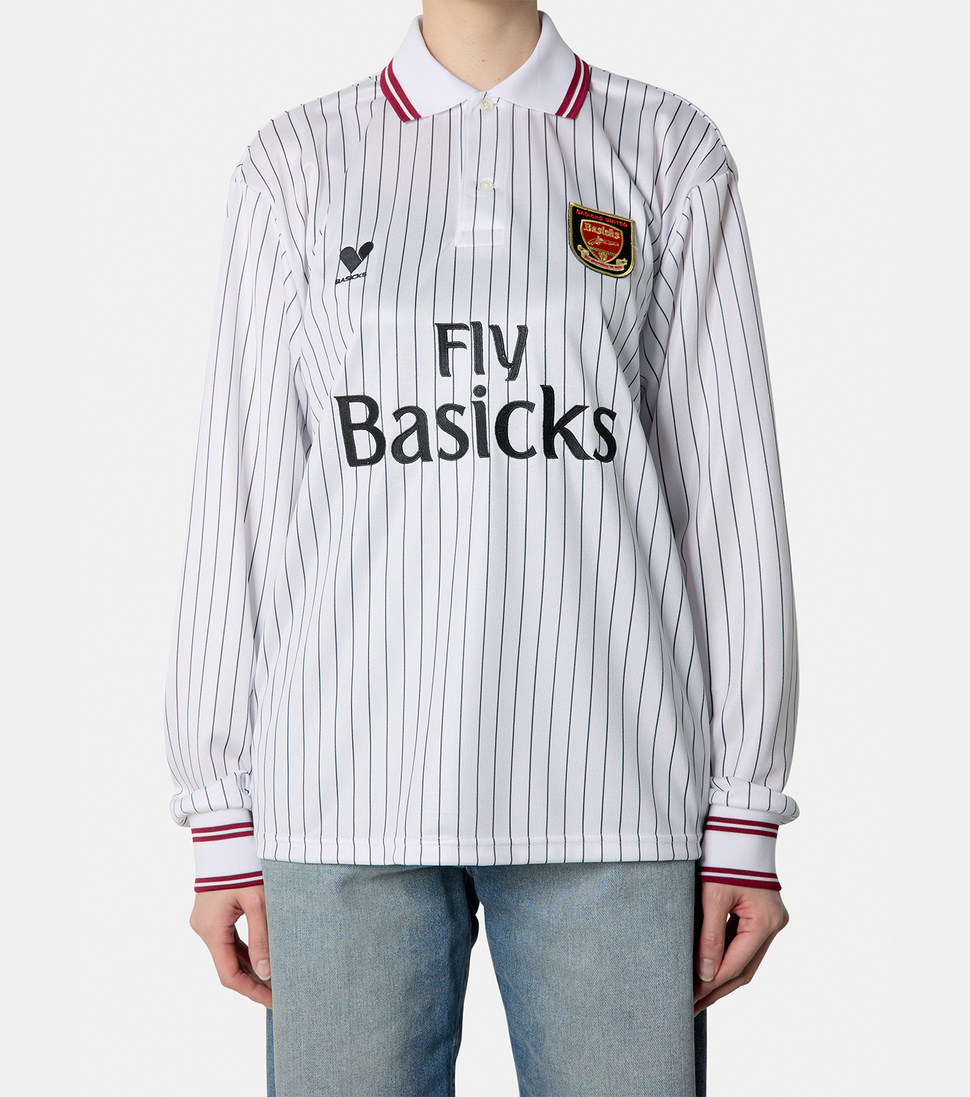 トップス Basicks OVERSIZED STRIPE FOOTBALL SHIRT ベイシックス - BASICKS | Oversized Stripe Football | RESTIR