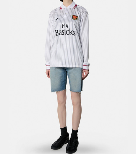 トップス Basicks FOOTBALL SHIRT M ベイシックス - BASICKS | Oversized Stripe Football | RESTIR