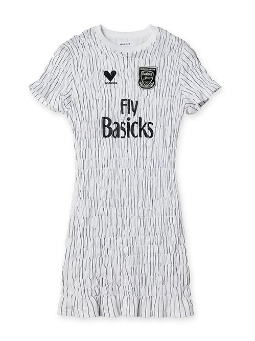 ベイシックス - BASICKS | Shirring Football Dress-White-Mの