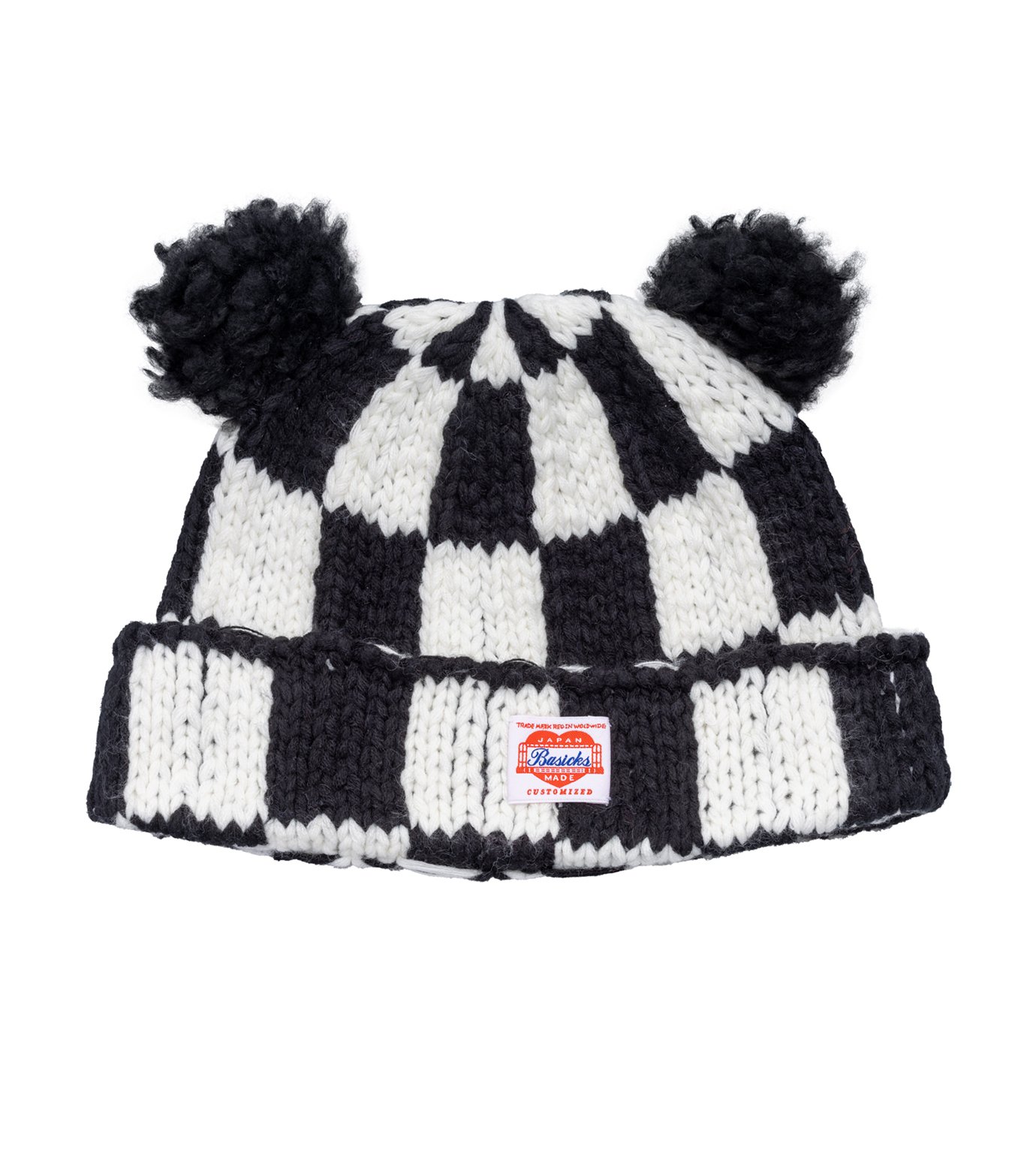 ベイシックス - BASICKS | Checkered Flag Bear Beanie-Black-Sの通販