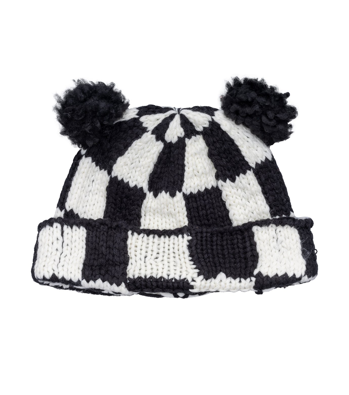 ベイシックス - BASICKS | Checkered Flag Bear Beanie-Black-S