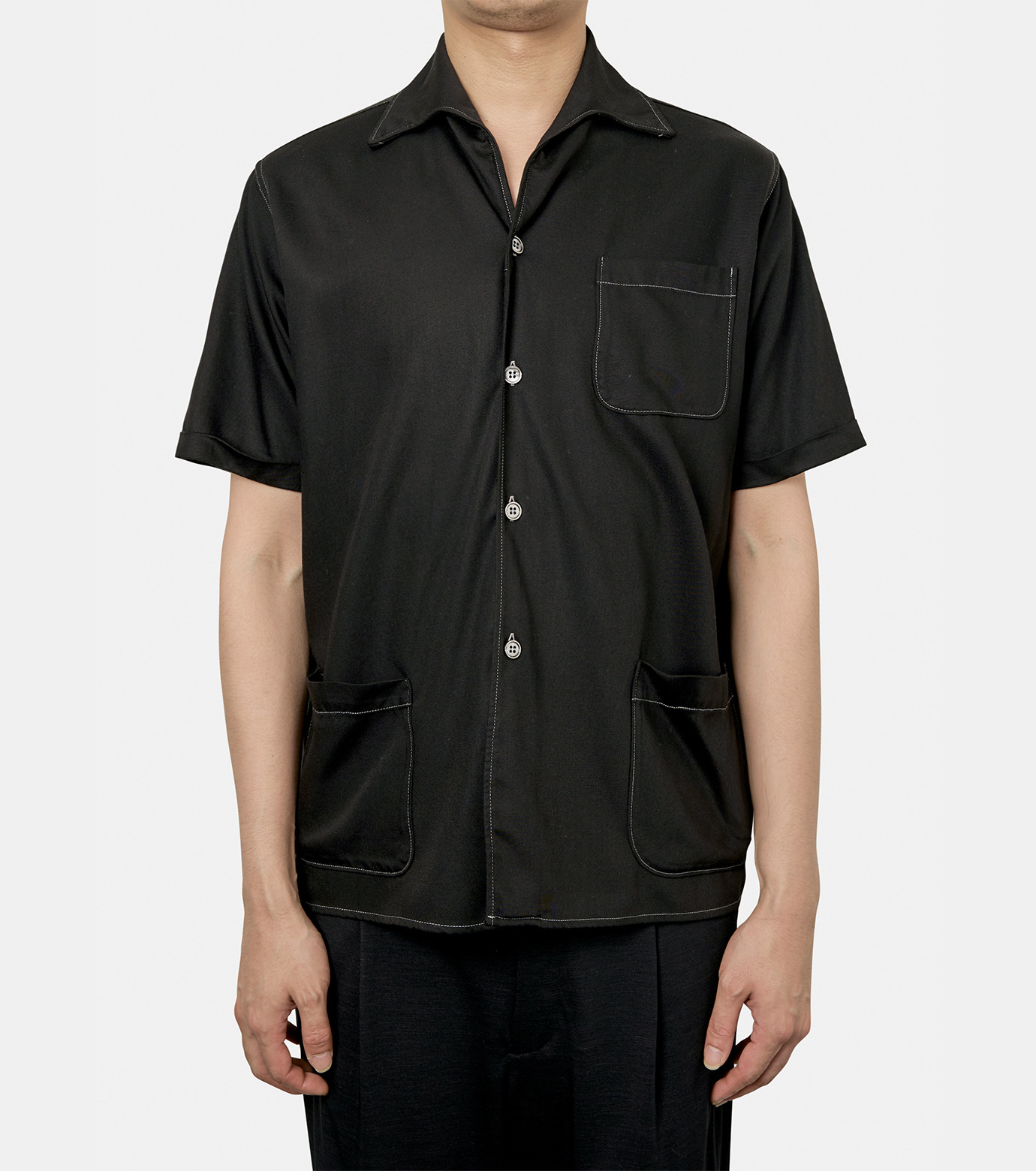 新品 41 マルジェラ 23aw カットオフハーフスリーブシャツ 茶 5725 Maison Margiela（旧Maison Martin Margiela） - 新品 41