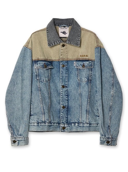 サービスエリア - SERVICE AREA | Acid Denim Trucker Jacket-Light 