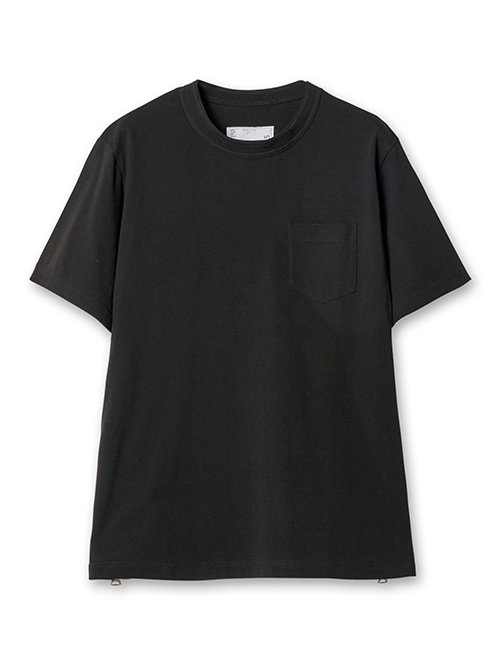 【関税・送料込】sacai 縦型ティアード アシンメトリー Tシャツ サカイ - sacai | Side Zip Cotton T-Shirt-Black-4の通販