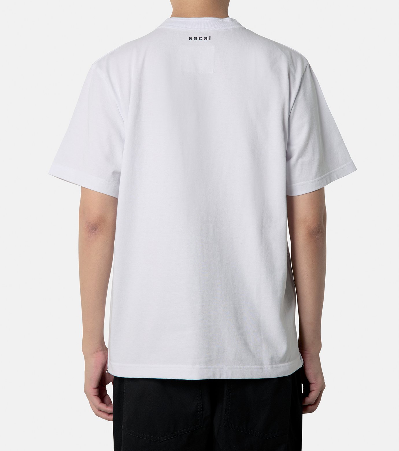 サカイ - sacai | Side Zip Cotton T-Shirt-White-1の通販