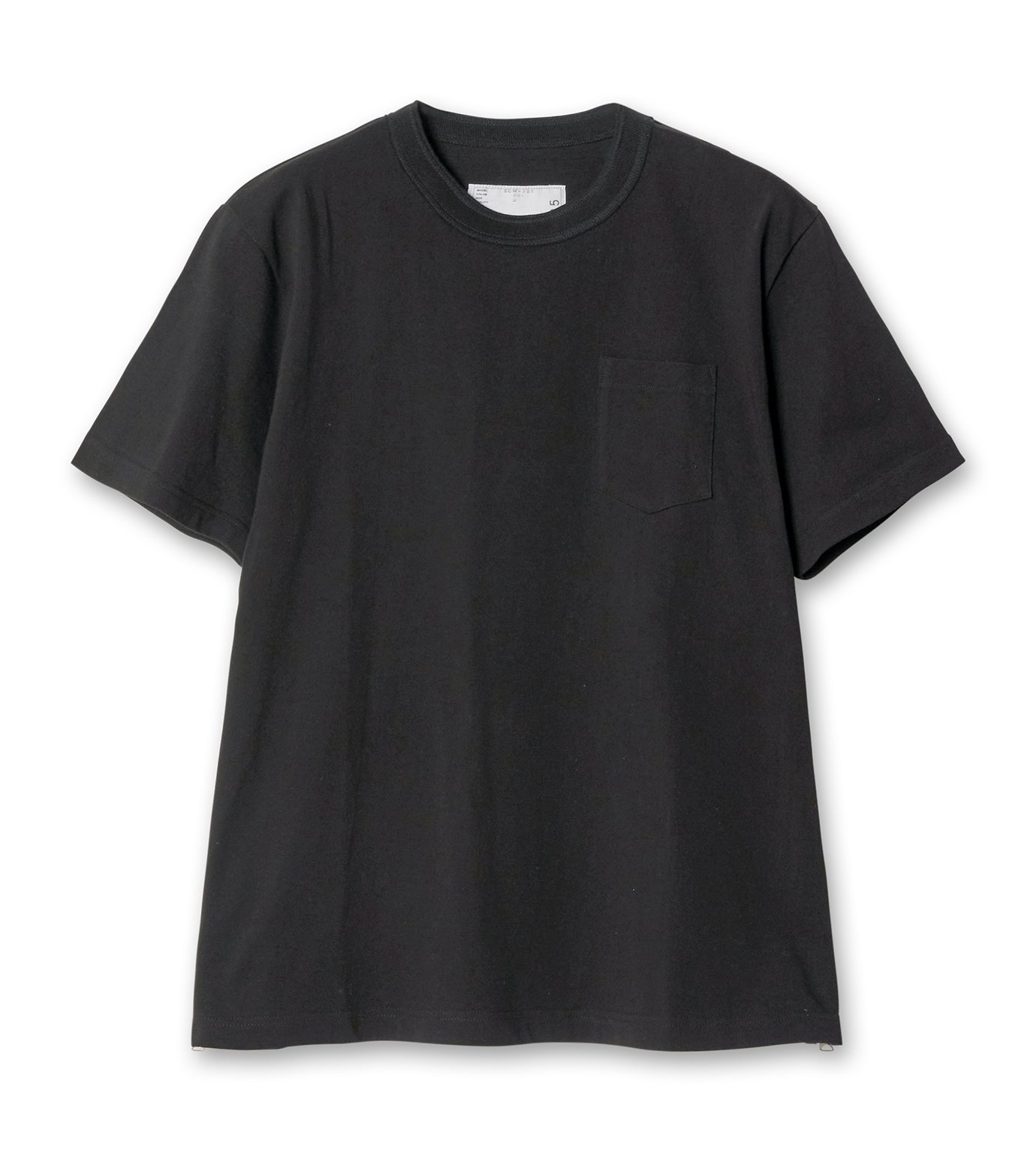 サカイ - sacai | Side Zip Cotton T-Shirt-Black-2の通販 | RESTIR