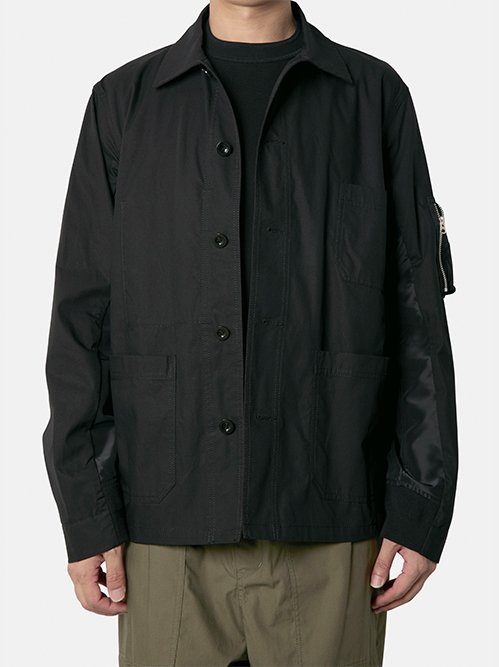 サカイ - sacai | Cotton Nylon Oxford Jacket-Black-2の通販