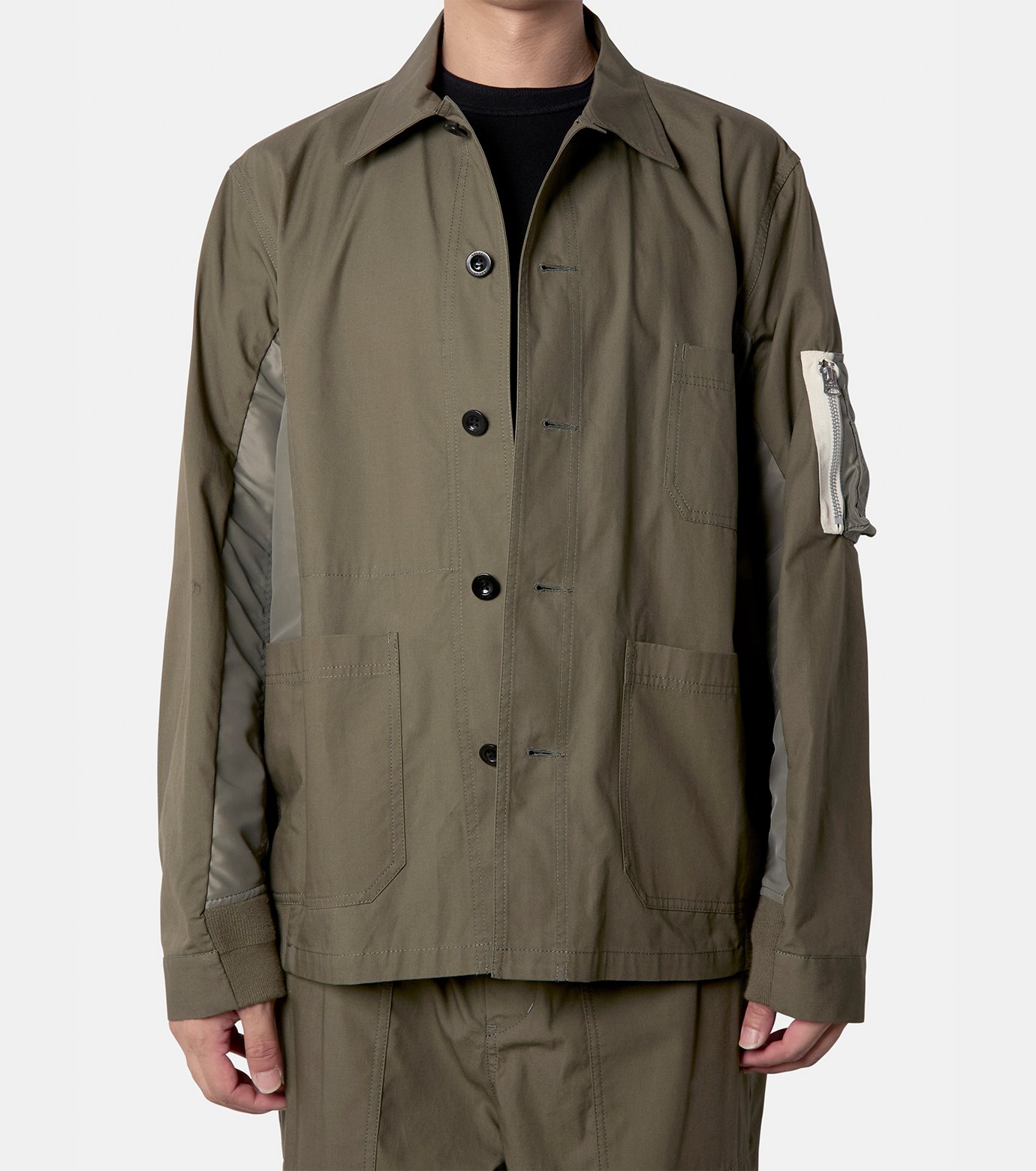 サカイ - sacai | Cotton Nylon Oxford Jacket-Khaki-2の通販 | RESTIR