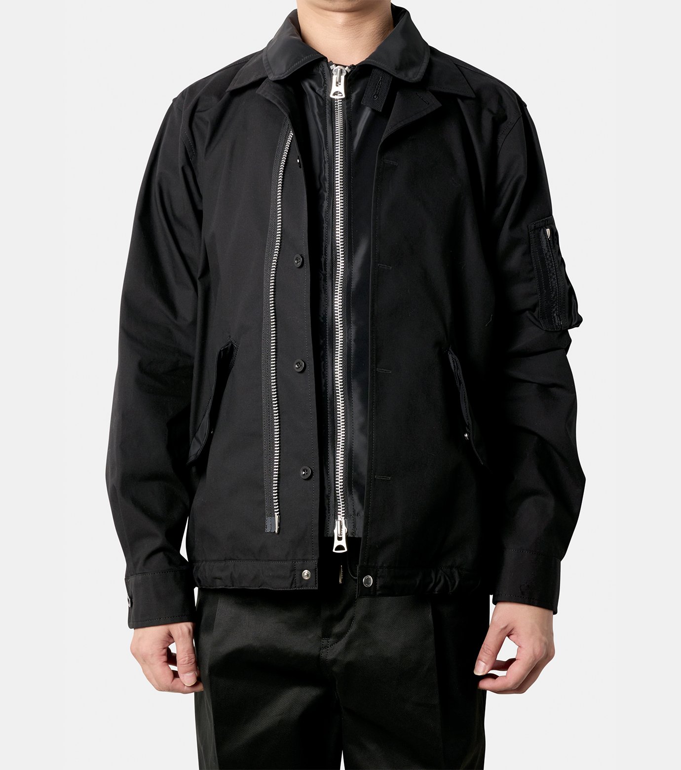 ジャケット・アウター Sacai 21aw cotton oxford blouson sacai Cotton Nylon Oxford Blouson Black | HAVEN