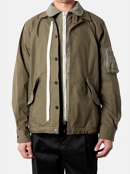サカイ - sacai | Cotton Nylon Oxford Blouson-Khaki-2の通販